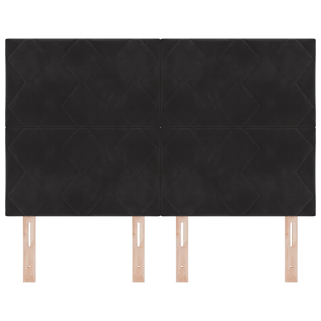 Hoofdbord Zwart 160 cm Fluweel