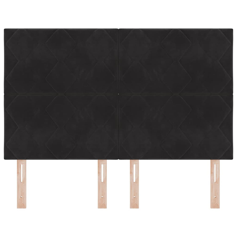 Hoofdbord Zwart 160 cm Fluweel
