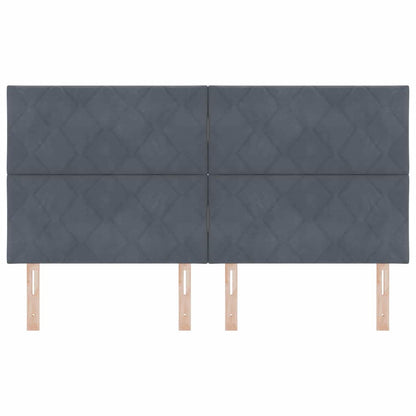 Hoofdbord Donkergrijs 180 cm Fluweel