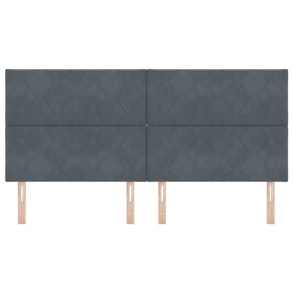 Hoofdbord Donkergrijs 200 cm Fluweel