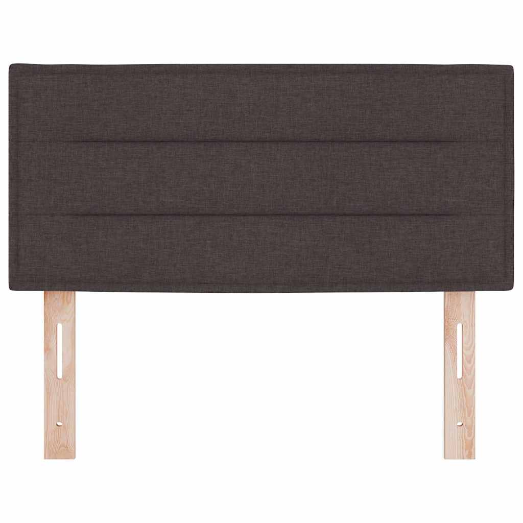 LED Hoofdbord met LED-stripverlichting Donkerbruin 100 cm Stof