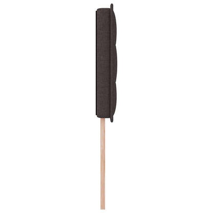 LED Hoofdbord met LED-stripverlichting Donkerbruin 100 cm Stof