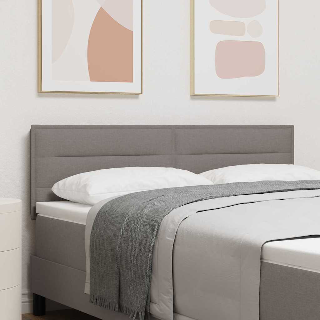 LED Hoofdbord met LED-stripverlichting Taupe 160 cm Stof