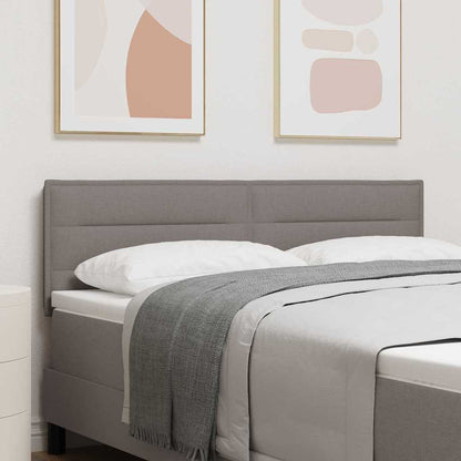 LED Hoofdbord met LED-stripverlichting Taupe 160 cm Stof