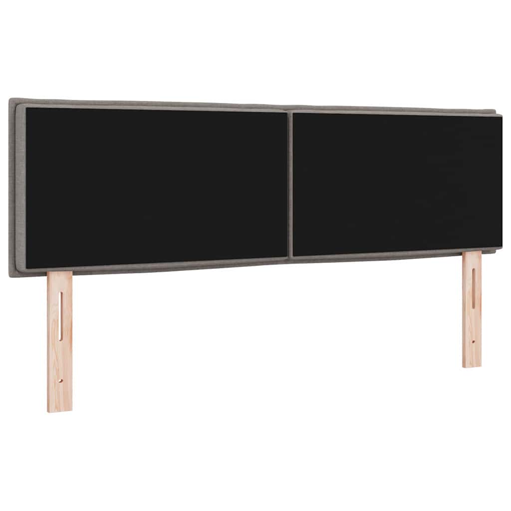 LED Hoofdbord met LED-stripverlichting Taupe 160 cm Stof