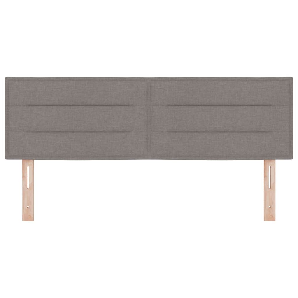 LED Hoofdbord met LED-stripverlichting Taupe 160 cm Stof