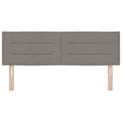 LED Hoofdbord met LED-stripverlichting Taupe 160 cm Stof