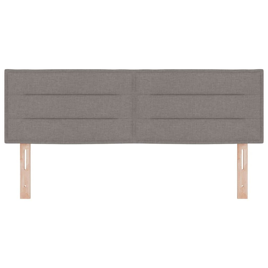 LED Hoofdbord met LED-stripverlichting Taupe 160 cm Stof