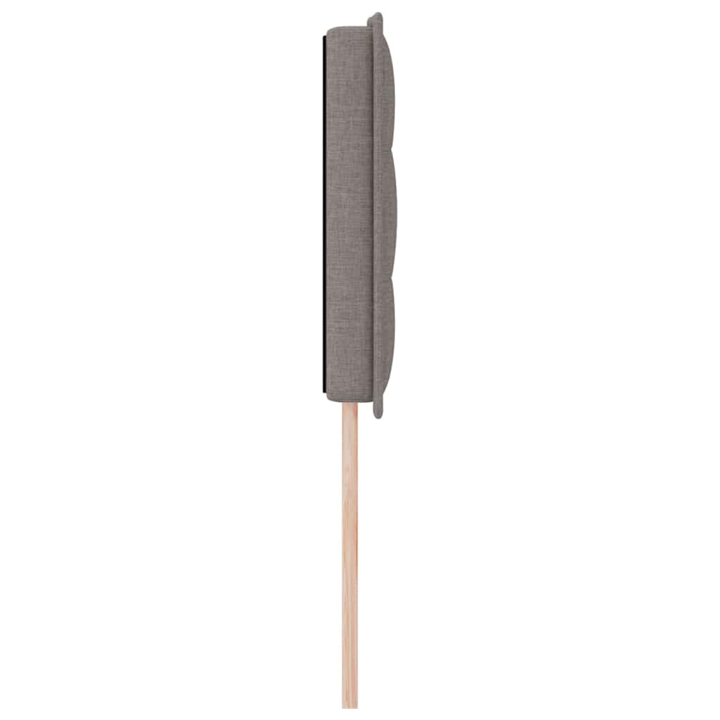 LED Hoofdbord met LED-stripverlichting Taupe 160 cm Stof