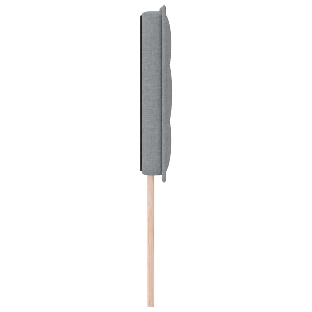 LED Hoofdbord met LED-stripverlichting Lichtgrijs 180 cm Stof