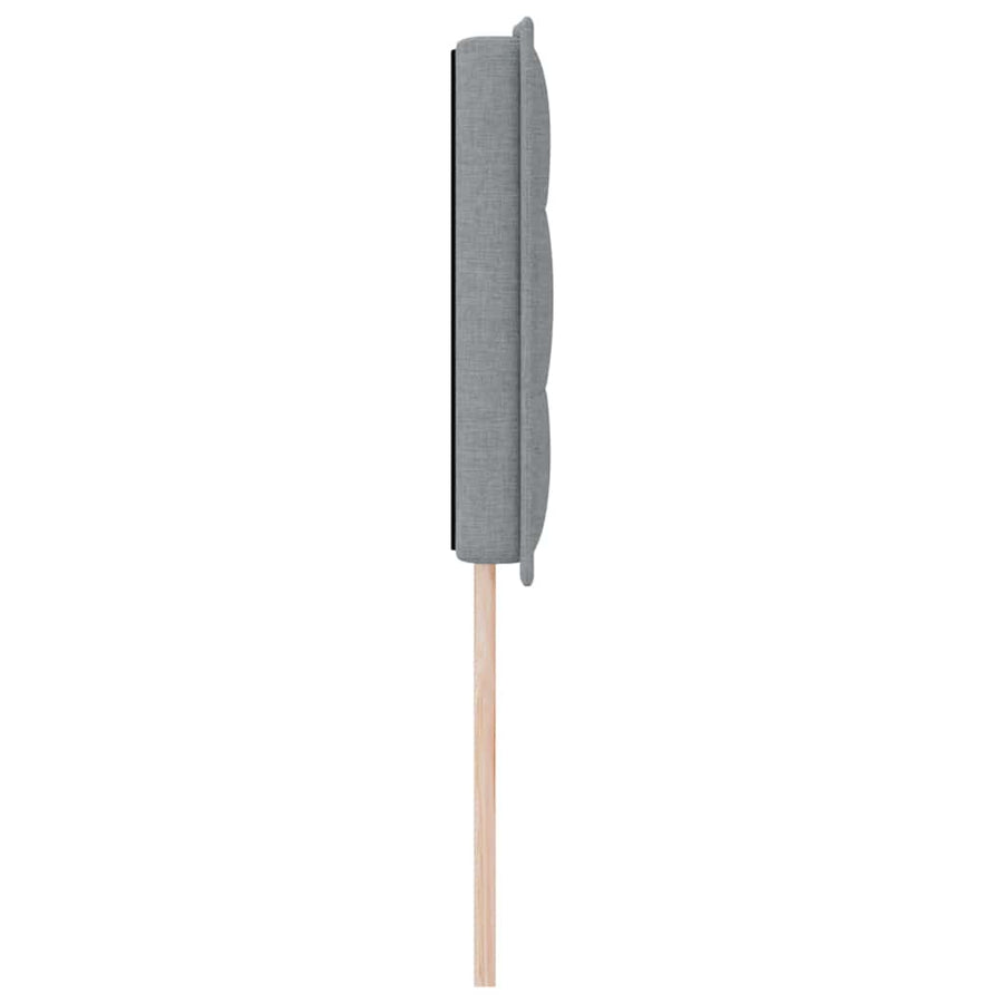 LED Hoofdbord met LED-stripverlichting Lichtgrijs 180 cm Stof
