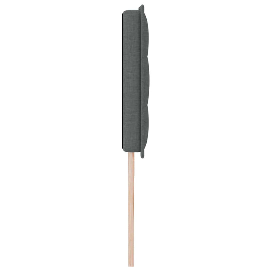 LED Hoofdbord met LED-stripverlichting Donkergrijs 180 cm Stof