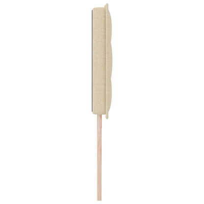 LED Hoofdbord met LED-stripverlichting Crème 200 cm Stof