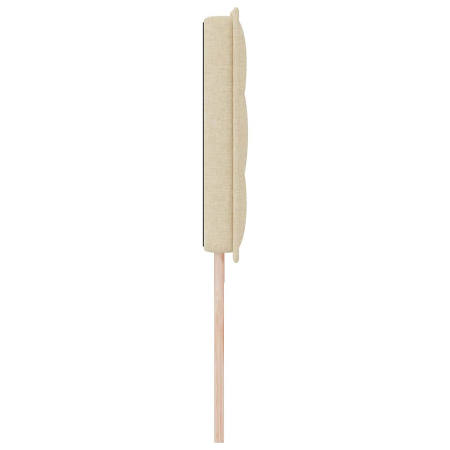 LED Hoofdbord met LED-stripverlichting Crème 200 cm Stof