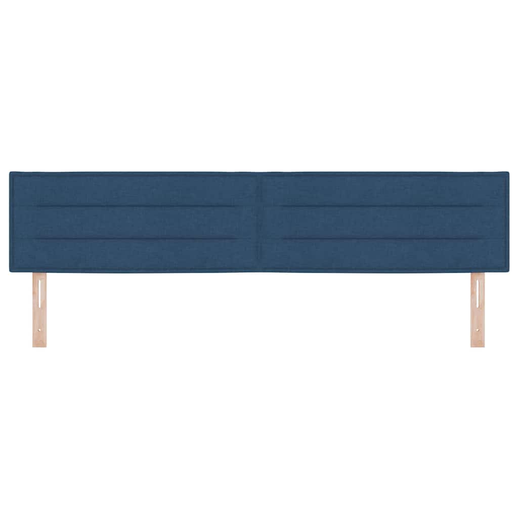 LED Hoofdbord met LED-stripverlichting Blauw 200 cm Stof