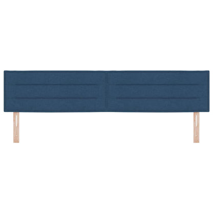 LED Hoofdbord met LED-stripverlichting Blauw 200 cm Stof