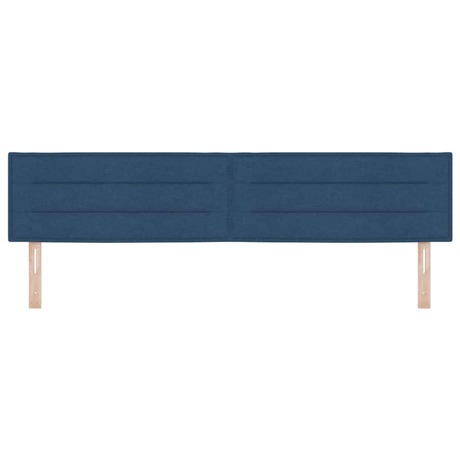 LED Hoofdbord met LED-stripverlichting Blauw 200 cm Stof
