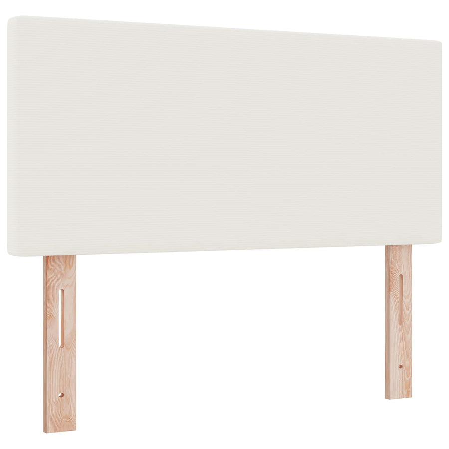 LED Hoofdbord met LED-stripverlichting Crème 80 cm Katoen Stof