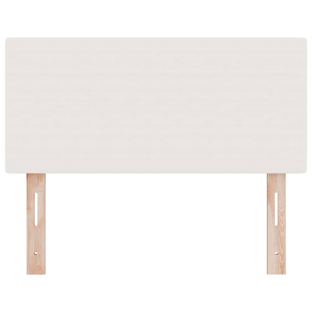 LED Hoofdbord met LED-stripverlichting Crème 80 cm Katoen Stof