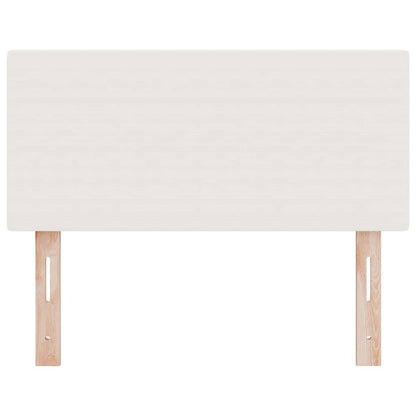 LED Hoofdbord met LED-stripverlichting Crème 80 cm Katoen Stof