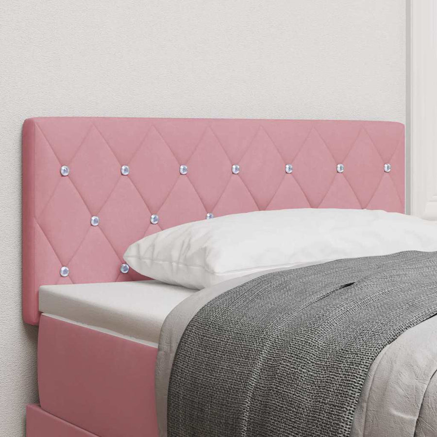 LED Hoofdbord met LED-stripverlichting Roze 100 cm Fluweel
