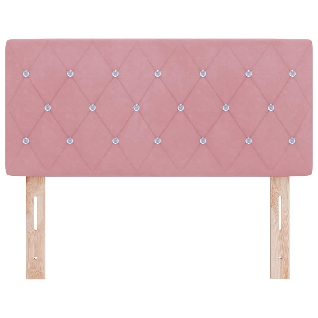 LED Hoofdbord met LED-stripverlichting Roze 100 cm Fluweel