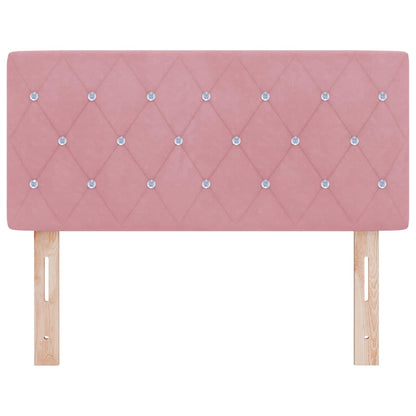 LED Hoofdbord met LED-stripverlichting Roze 100 cm Fluweel