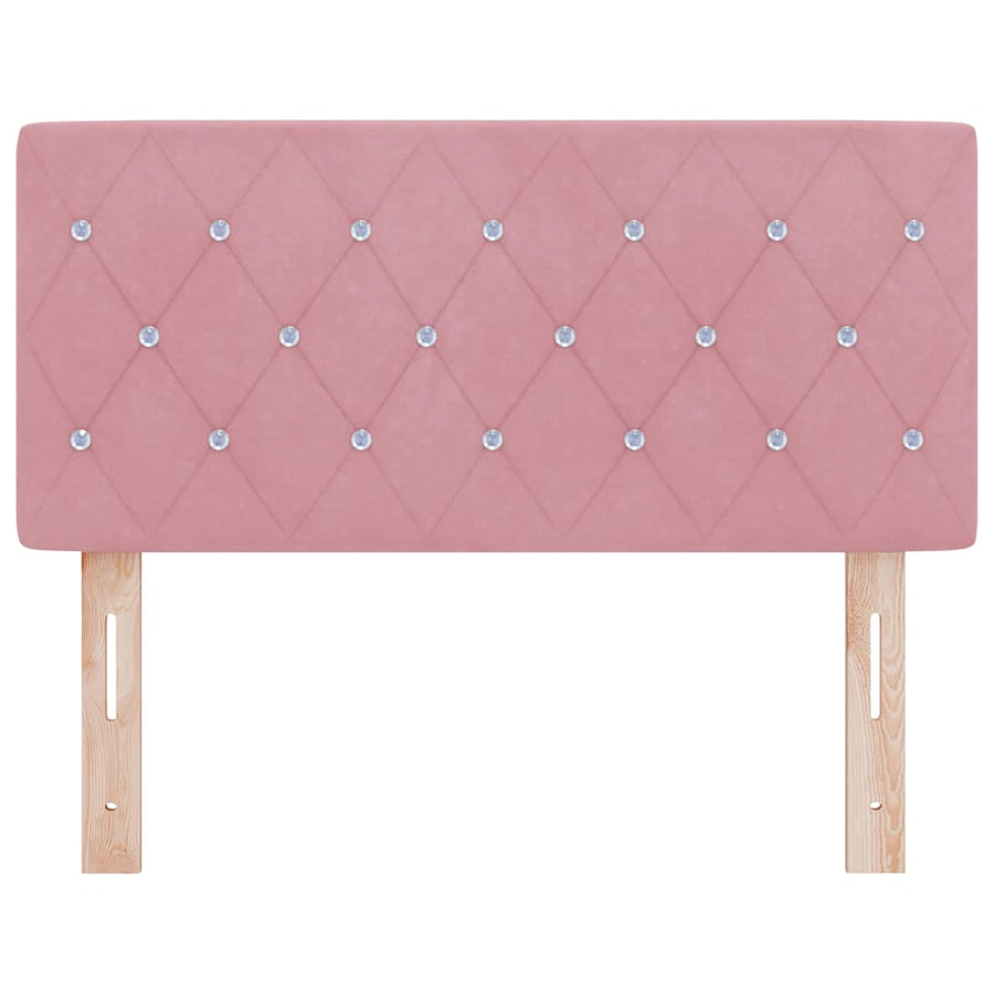 LED Hoofdbord met LED-stripverlichting Roze 100 cm Fluweel