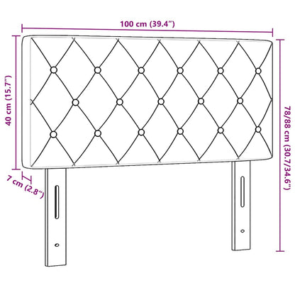 LED Hoofdbord met LED-stripverlichting Roze 100 cm Fluweel