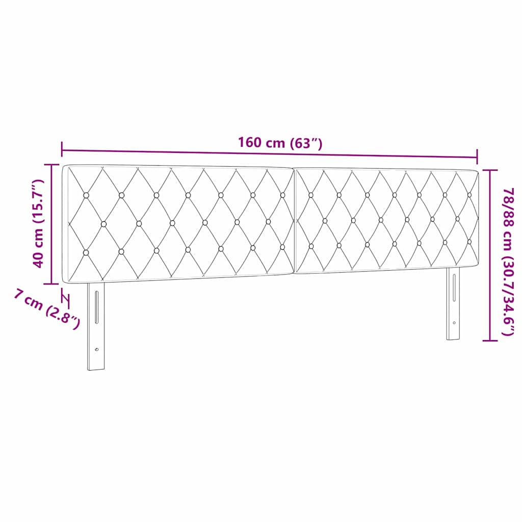 LED Hoofdbord met LED-stripverlichting Roze 160 cm Fluweel