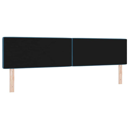 LED Hoofdbord met hoofdeinde Donkerblauw 200 cm Fluweel
