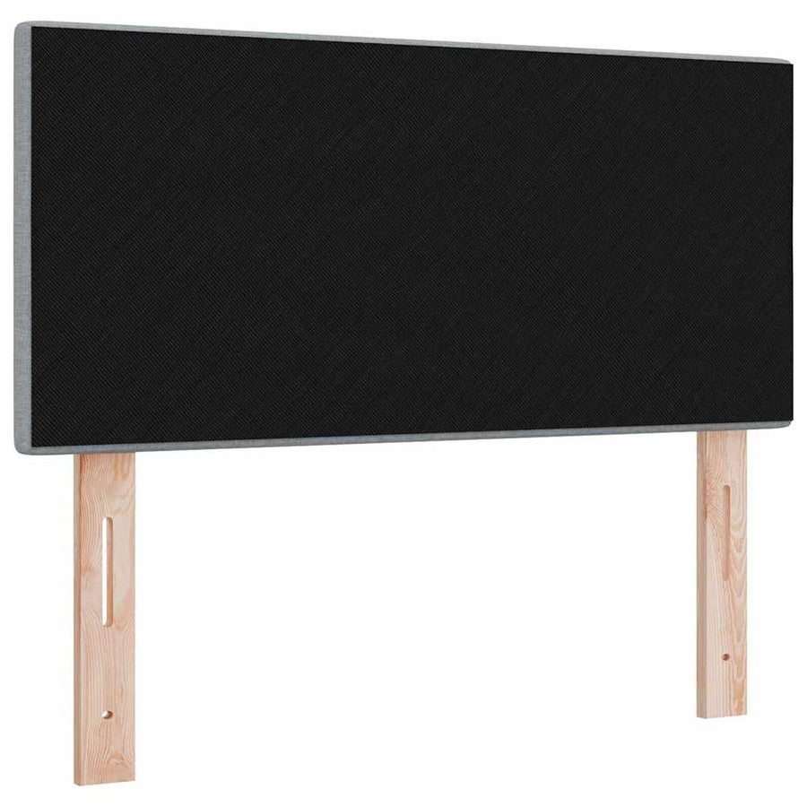 LED Hoofdbord met LED-stripverlichting Lichtgrijs 80 cm Stof