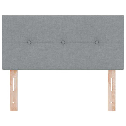 LED Hoofdbord met LED-stripverlichting Lichtgrijs 80 cm Stof