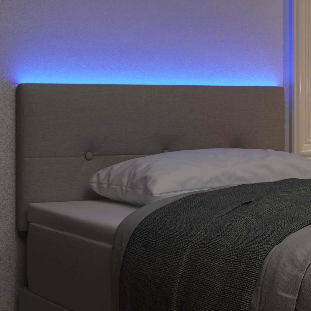 LED Hoofdbord Taupe Stof