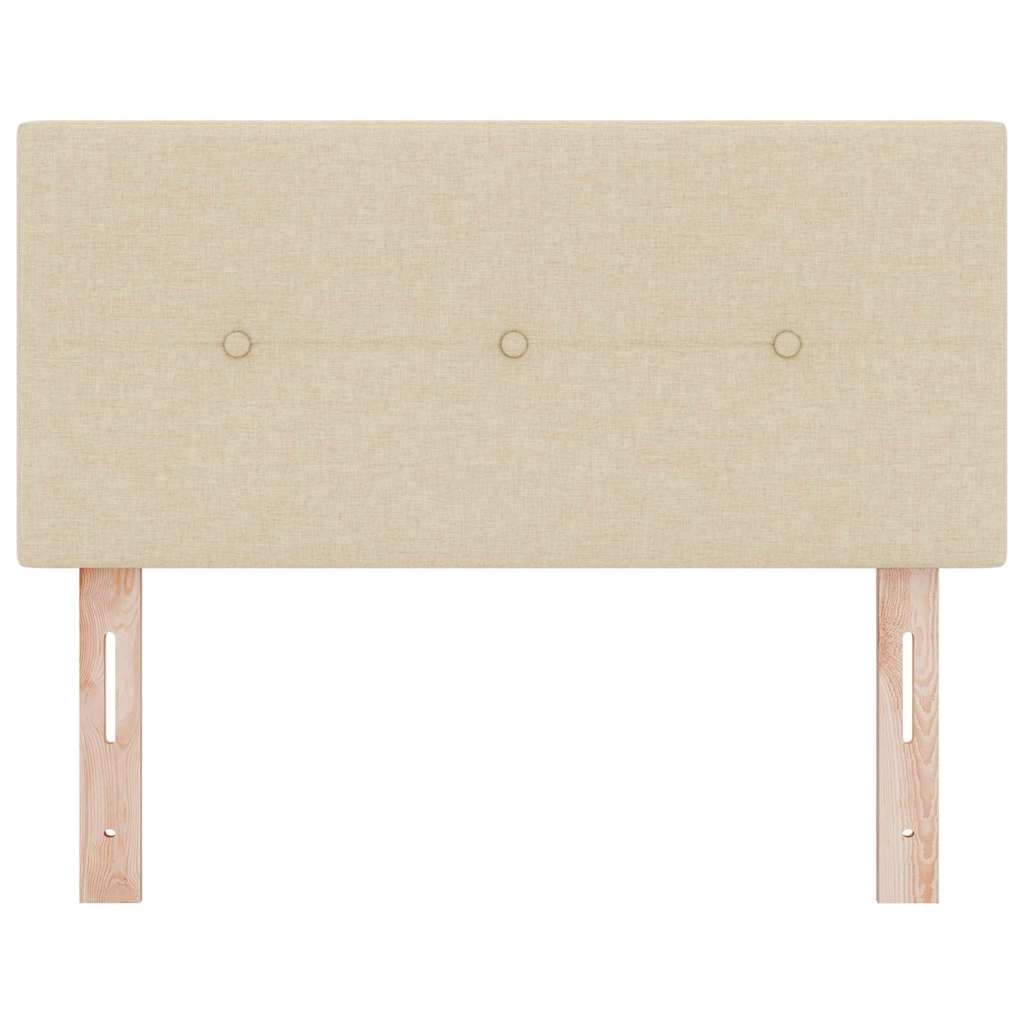 LED Hoofdbord met LED-stripverlichting Crème 100 cm Stof