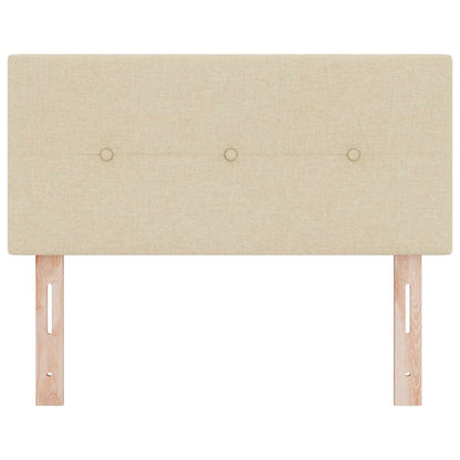 LED Hoofdbord met LED-stripverlichting Crème 100 cm Stof