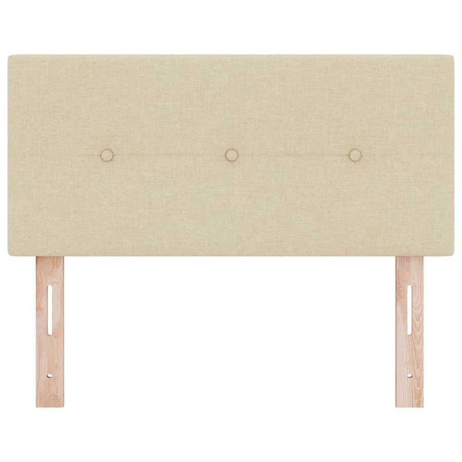 LED Hoofdbord met LED-stripverlichting Crème 100 cm Stof