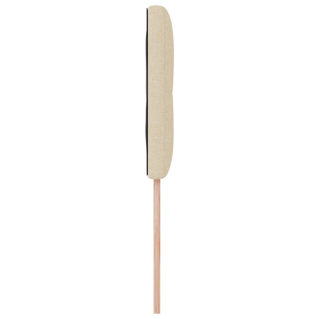 LED Hoofdbord met LED-stripverlichting Crème 100 cm Stof