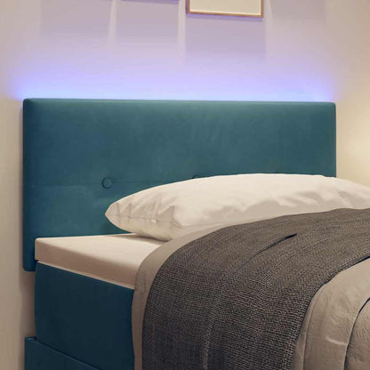 LED Hoofdbord met LED-stripverlichting Blauw 100 cm Fluweel