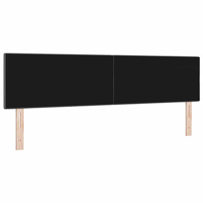 LED Hoofdbord met LED-stripverlichting Donkergrijs 180 cm Stof
