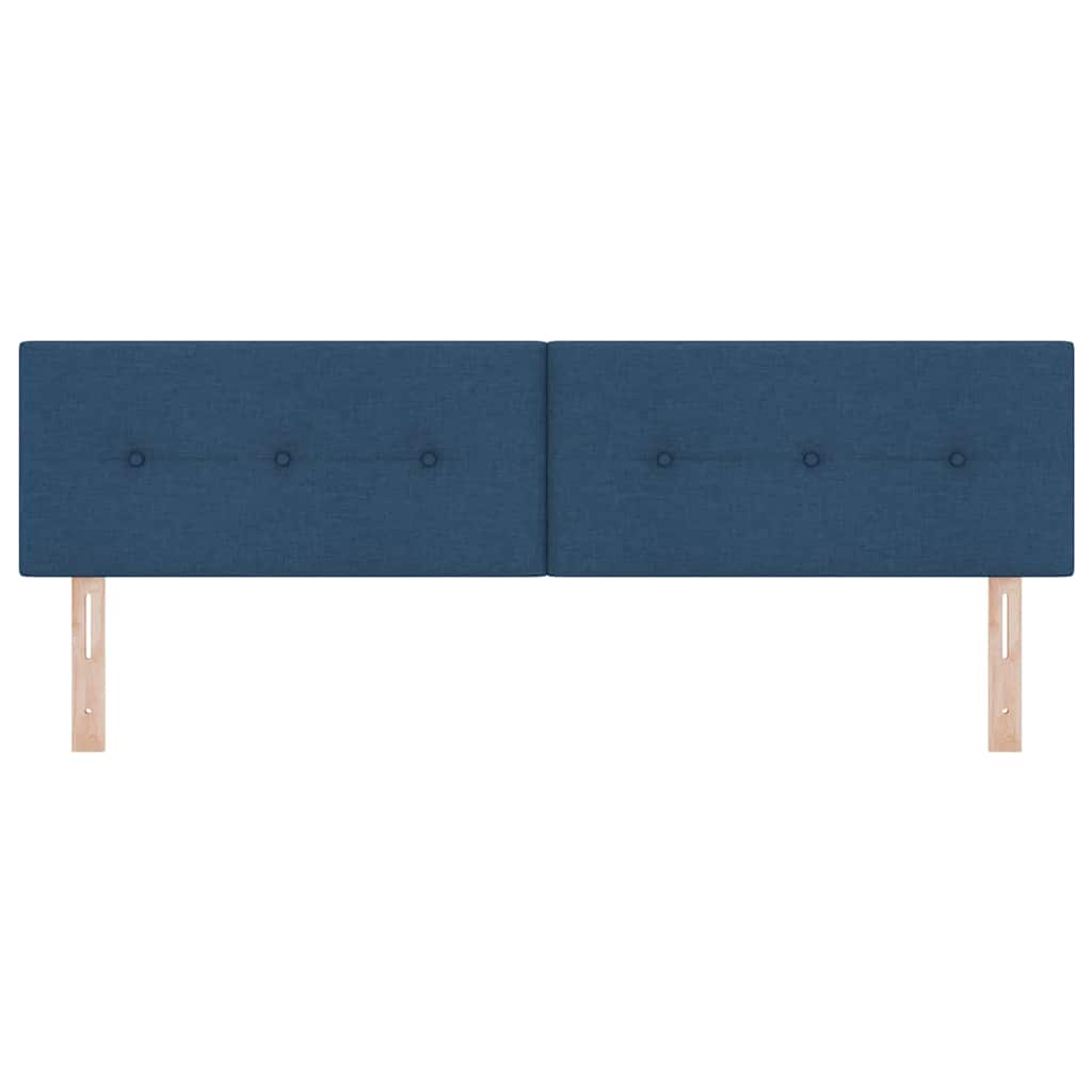 LED Hoofdbord met LED-stripverlichting Blauw 180 cm Stof