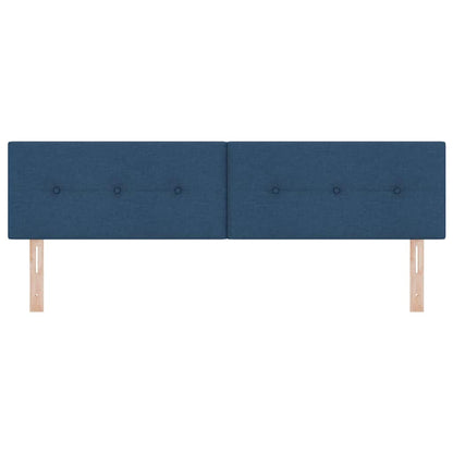 LED Hoofdbord met LED-stripverlichting Blauw 180 cm Stof
