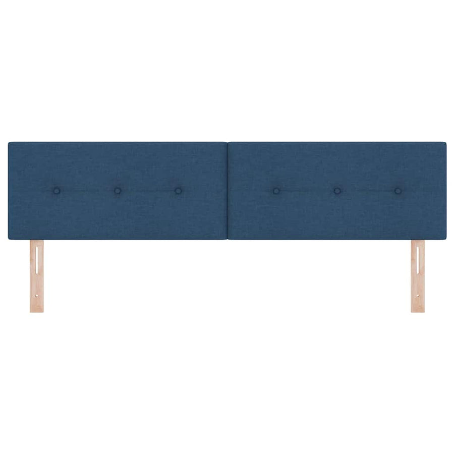 LED Hoofdbord met LED-stripverlichting Blauw 180 cm Stof