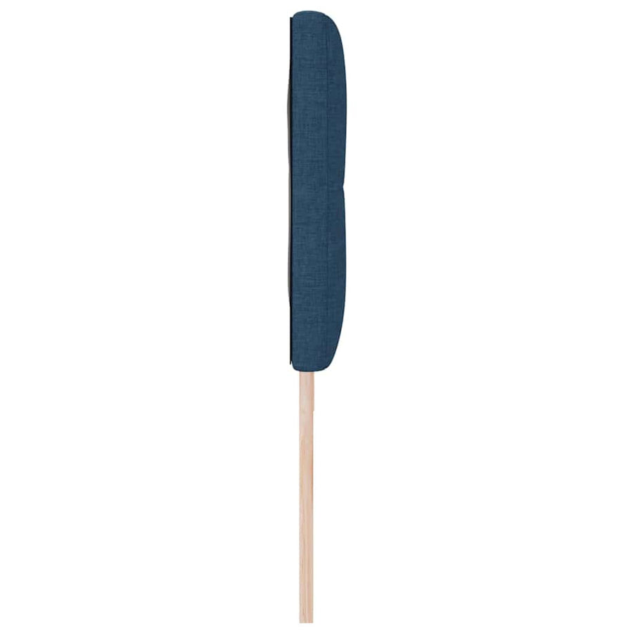 LED Hoofdbord met LED-stripverlichting Blauw 180 cm Stof