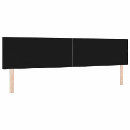 LED Hoofdbord met LED-stripverlichting Donkergrijs 200 cm Stof