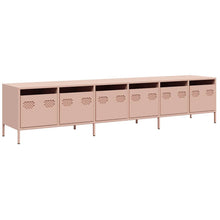 Tv-meubel 202x39x43,5 cm koudgewalst staal roze