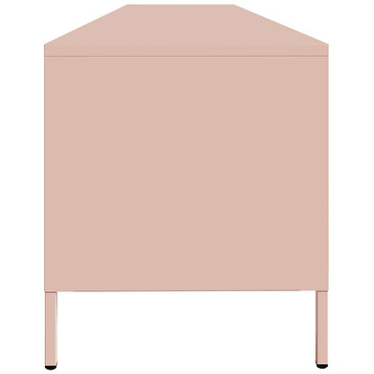 Tv-meubel 202x39x43,5 cm koudgewalst staal roze