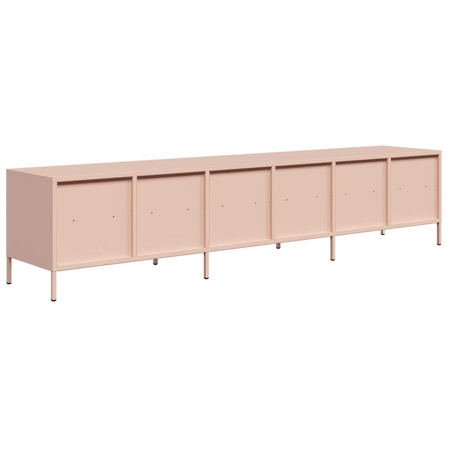 Tv-meubel 202x39x43,5 cm koudgewalst staal roze