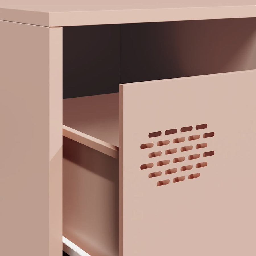 Tv-meubel 202x39x43,5 cm koudgewalst staal roze