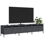 Tv-meubel 202x39x43,5 cm staal antraciet
